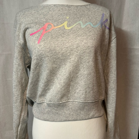 PINK Victoria's Secret Heather Gray Sweatshirt - Picture 1 of 5